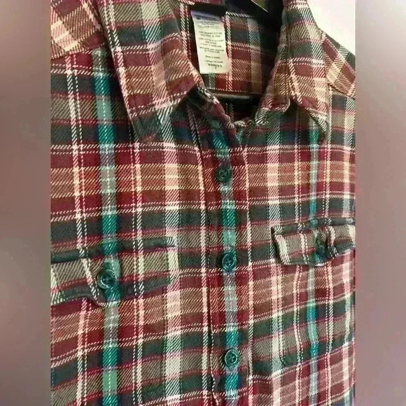 Women’s Patagonia 100% Organic Cotton Flannel Button Down Shirt Size 2 - Picture 5 of 9